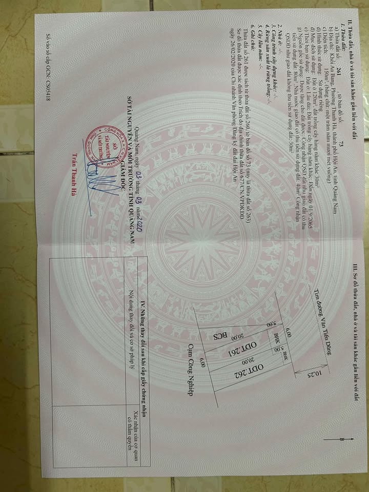 Đất nền Phường Thanh Hà, Hội An 150m² giá 3.2 tỷ - Cơ hội đầu tư sinh lời!