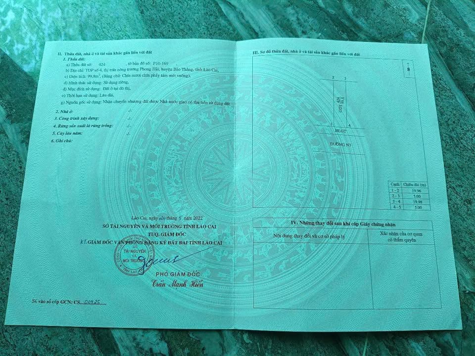 Đất nền tại xã Bản Cầm, huyện Bảo Thắng, Lào Cai - Giá chỉ 600 triệu - Cơ hội đầu tư tuyệt vời!