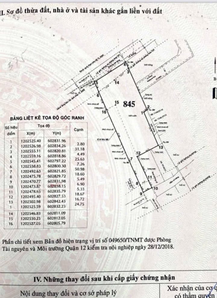 Đất nền Quận 12, 1619m² giá 41.2 tỷ - Cơ hội đầu tư tuyệt vời!