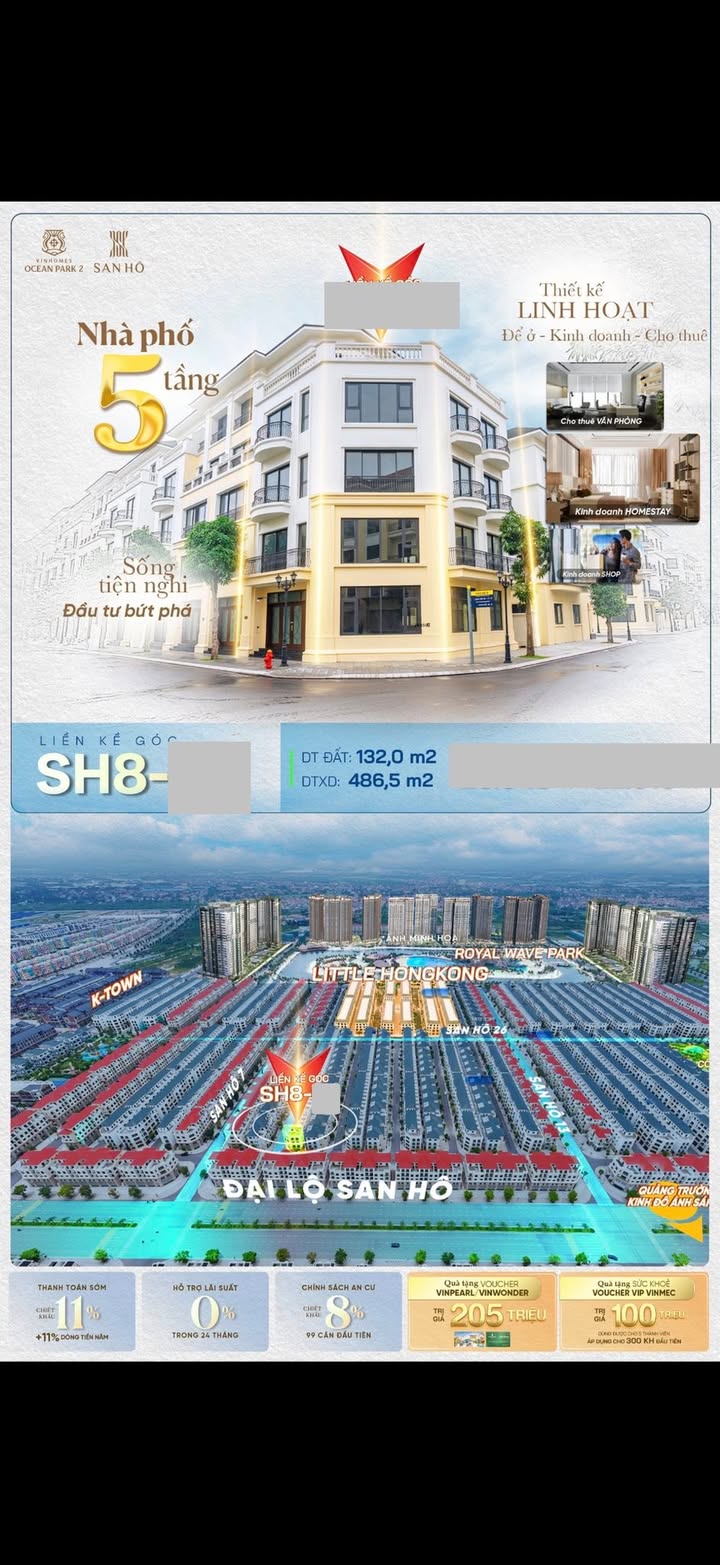 Căn San Hô Lô Góc Vinhomes Ocean Park 135m² - Cơ hội đầu tư hiếm có!