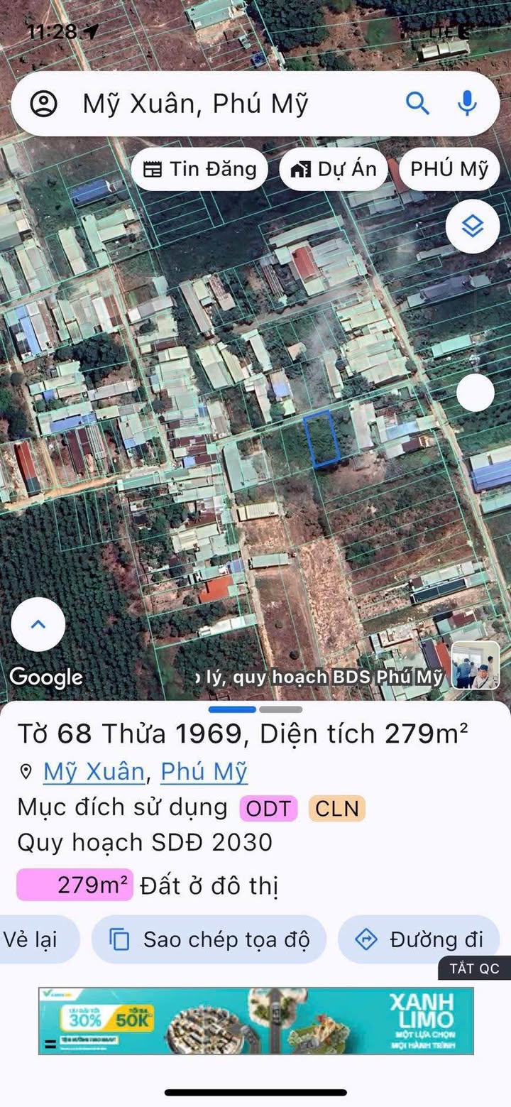 Đất nền 115m² tại ấp Thị Vải, Phường Mỹ Xuân, giá chỉ 1xx triệu - Đầu tư sinh lời lý tưởng!