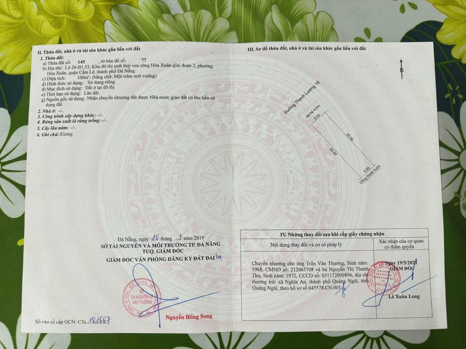 Đất nền Hòa Xuân 100m² giá 6 tỷ - Sổ đỏ chính chủ, thuận tiện đầu tư!