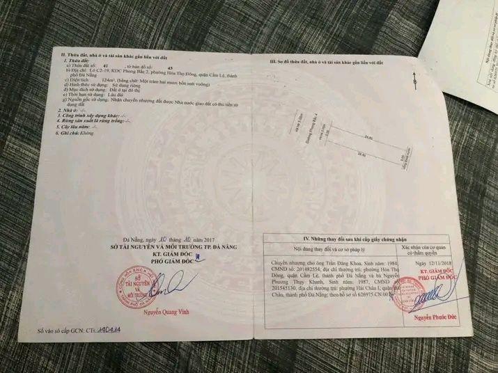 Đất mặt tiền đường 5m5 Phong Bắc, Hòa Thọ Đông, 124m² giá chỉ 4.9 tỷ - Cơ hội đầu tư hấp dẫn!