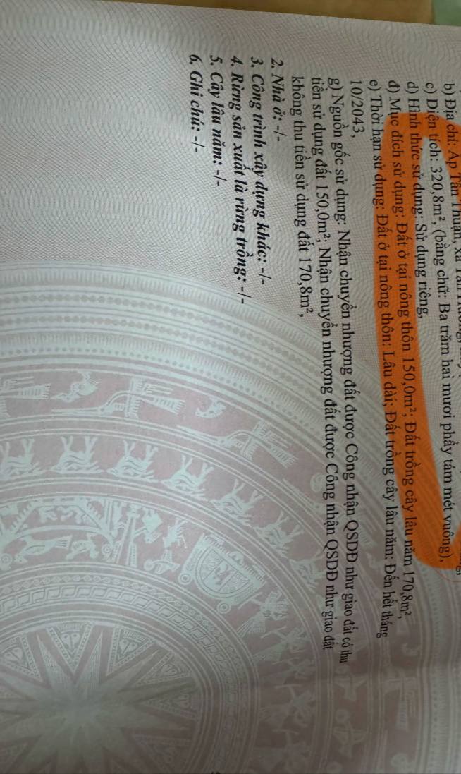 Đất thổ cư 320m² xã Tân Hương, giá 550 triệu - Đầu tư sinh lời hấp dẫn!