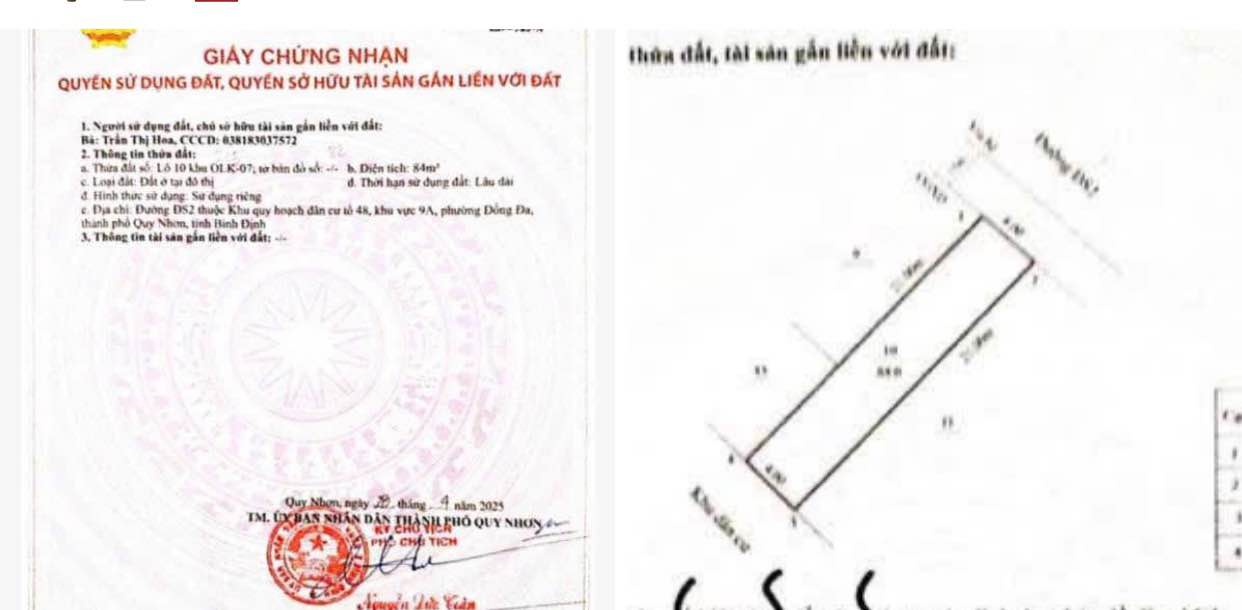 Lô đất mặt đường số 2, Quy Nhơn 84m² giá 3.8 tỷ - Cơ hội đầu tư tuyệt vời!