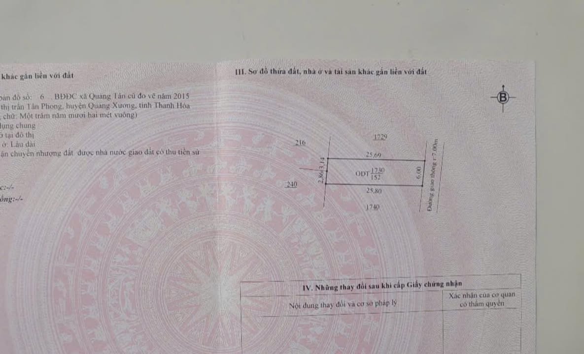 Đất nền Thị trấn Tân Phong 152m² giá 900 triệu - Đầu tư sinh lời ngay!