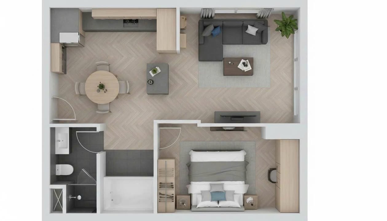 Căn hộ Vinhomes Ocean Park 50m² giá 3.52 tỷ - Thiết kế hiện đại và view hồ tuyệt đẹp!