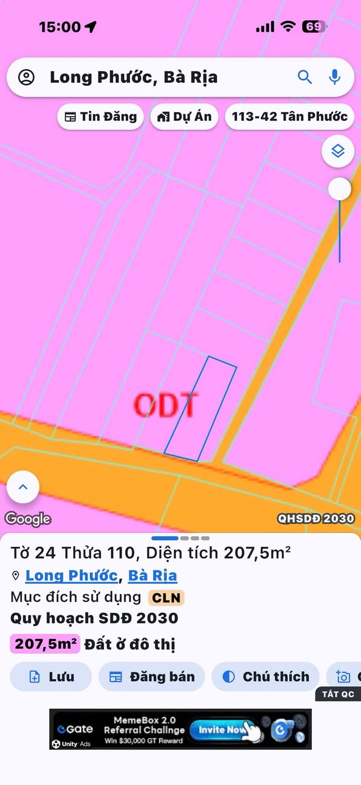 Nhà cấp 4 góc 2 mặt tiền tại Long Phước, Bà Rịa 207.5m² chỉ 1.4 tỷ - Đầu tư sinh lời cao!