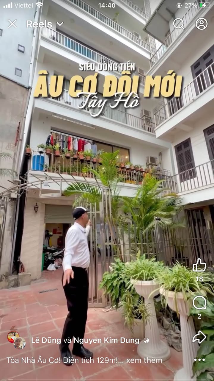 FrontHouse Âu Cơ Tây Hồ 129m² giá 43 tỷ - Dân trí cao, tiện ích bạt ngàn!