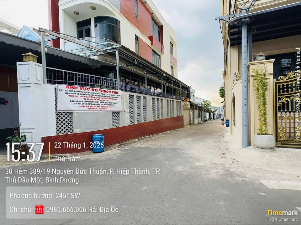 Đất thổ cư 56m² phường Hiệp Thành giá 1.85 tỷ - Đường ô tô vào tận nơi!