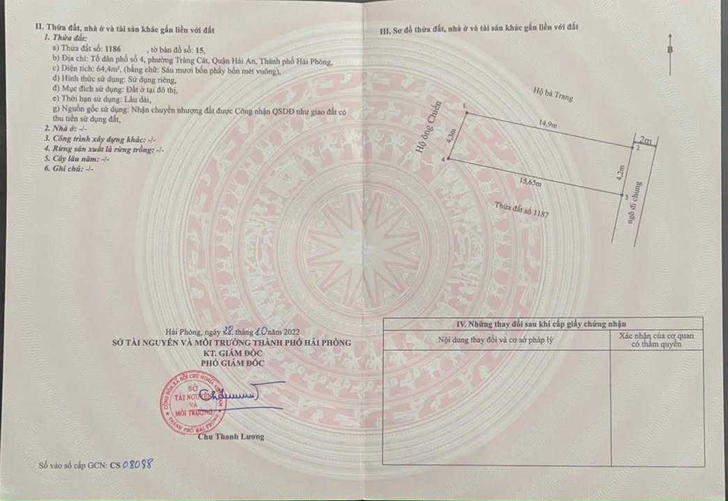 Đất nền tại Thành Tô, Tràng Cát 64m² giá 1.38 tỷ - Đầu tư sinh lời ngay!