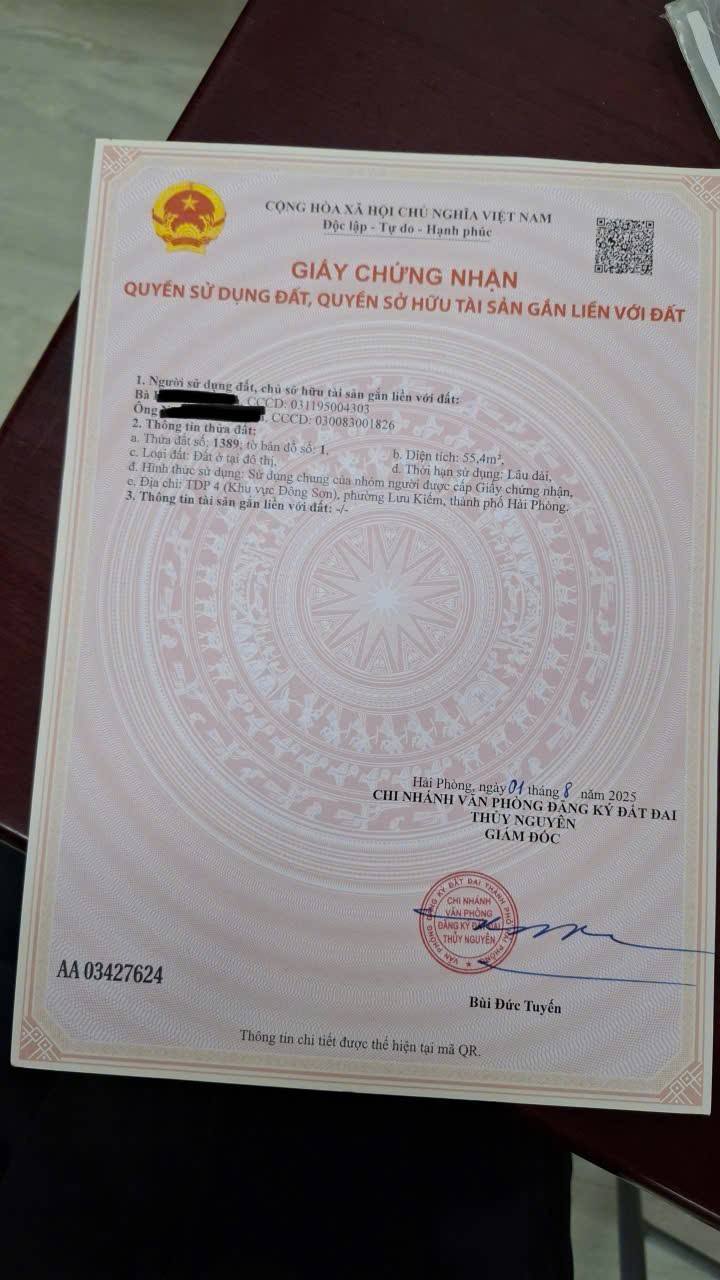 Đất nền tại Đông Sơn, Hải Phòng 55m² giá 1.2 tỷ - Cơ hội đầu tư tuyệt vời!