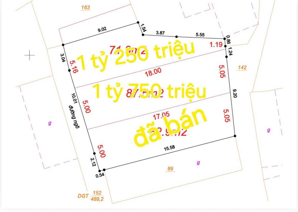 Đất thổ cư Huyện Hữu Lũng 78m² giá 1 tỷ - Vị trí trung tâm, kinh doanh thuận lợi!
