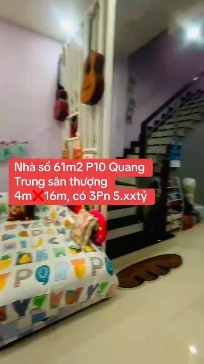 Nhà riêng 61m² Phường 10 Quận Gò Vấp giá 5 tỷ - Sân thượng rộng ngắm máy bay