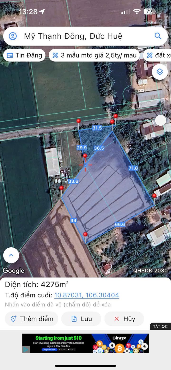 Đất nền Đức Huệ Long An 1260m² giá 2.688 tỷ - Cơ hội đầu tư hấp dẫn!