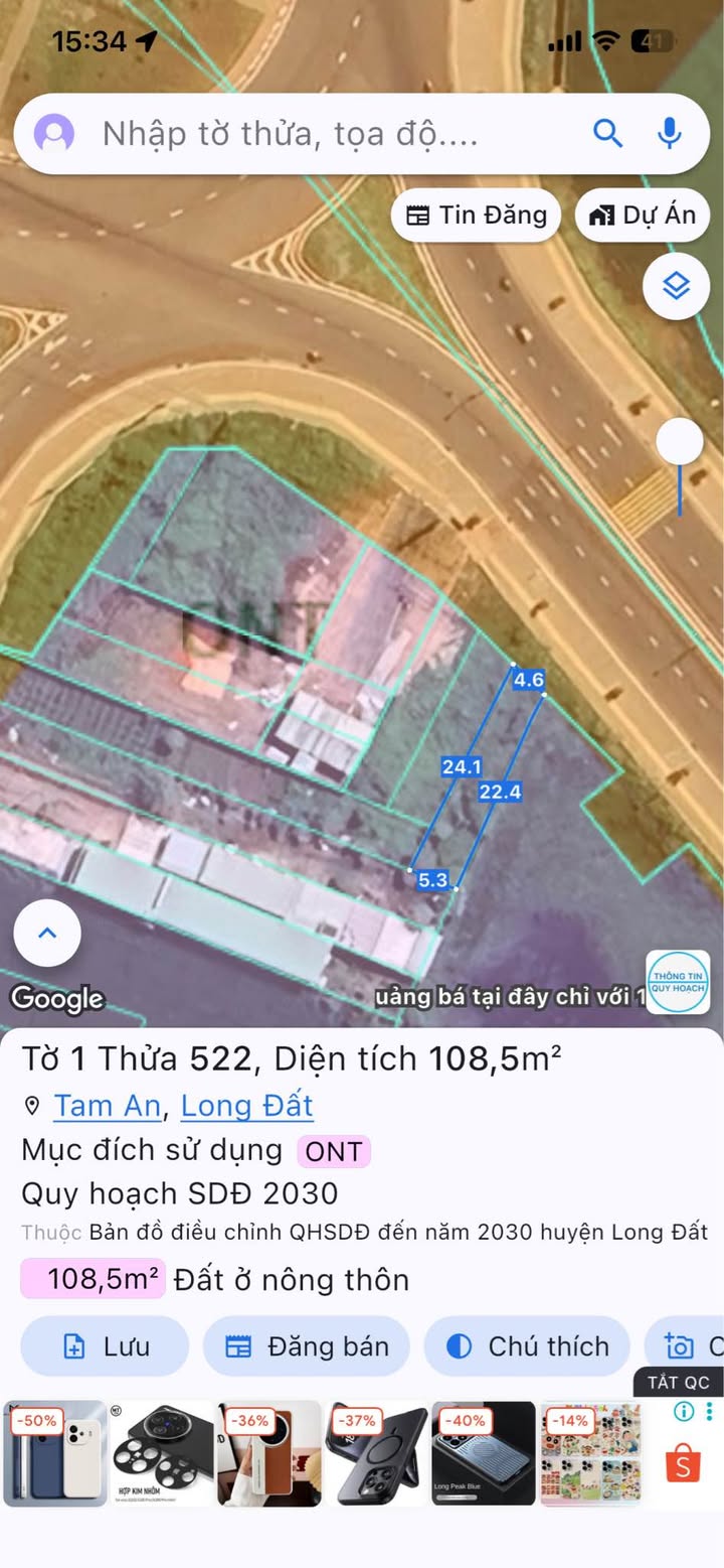 Đất nền mặt đường TL 44B, Long Điền, 110m² giá 2.1 tỷ - Cơ hội đầu tư tuyệt vời!