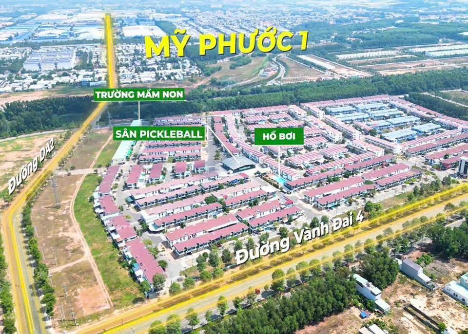 Townhouse Oasis City Huyện Phú Giáo 80m² giá 1.5 tỷ - Sổ hồng lâu dài!