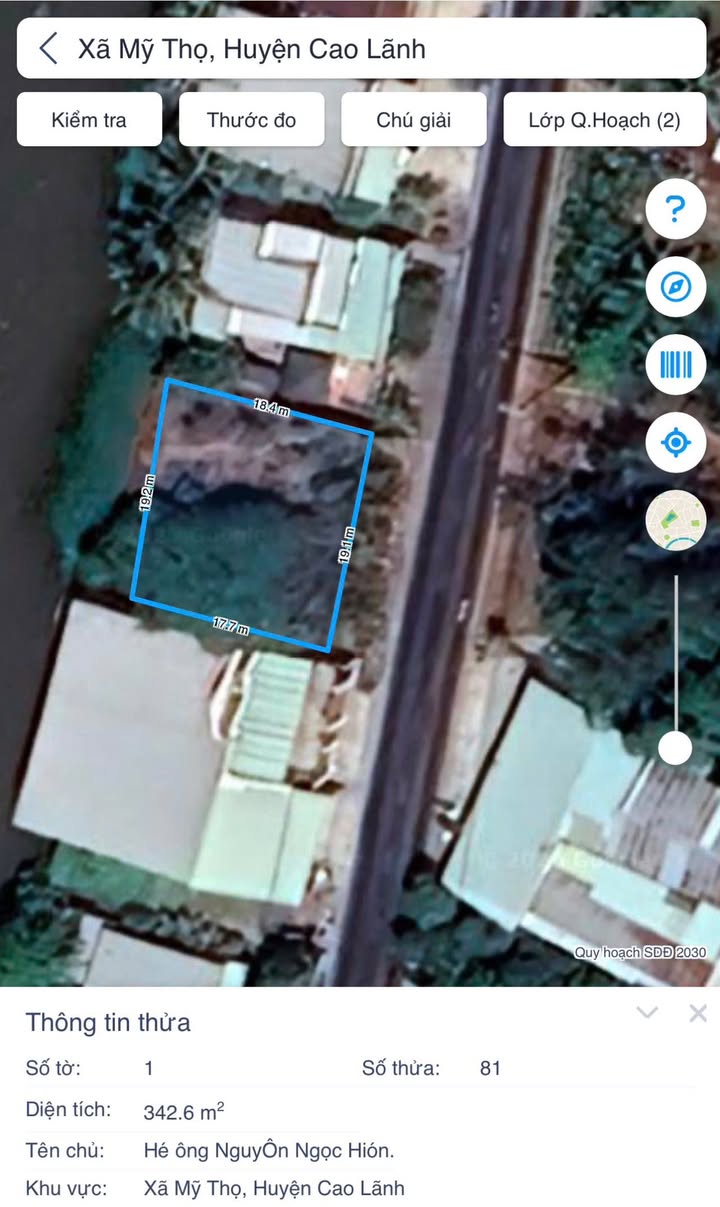 Đất mặt tiền đường DT 847, Xã Mỹ Thọ, Huyện Cao Lãnh, 342m² - Giá tốt trước Tết!