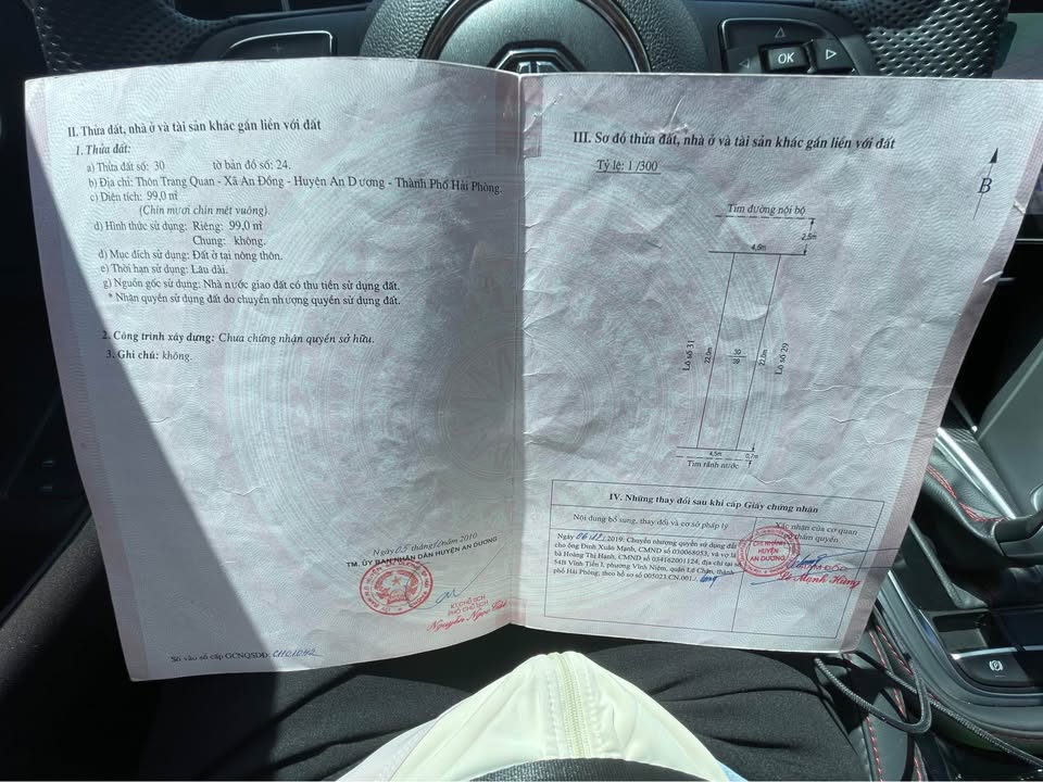 Đất nền chính chủ tại Phường An Đồng, Quận An Dương 100m² giá 3.7 tỷ - Vị trí đẹp, ngõ rộng