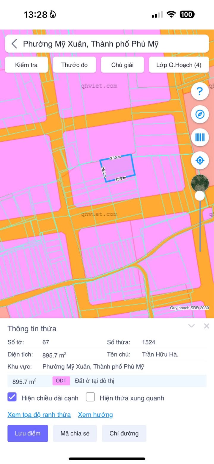 Đất nền 200m² tại Ấp Thị Vải, Mỹ Xuân giá chỉ 450 triệu - Cơ hội đầu tư hấp dẫn!