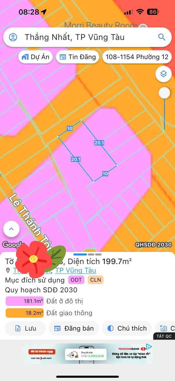 Đất biệt thự Vũng Tàu 200m² giá 10 tỷ - Tiềm năng đầu tư sinh lời!