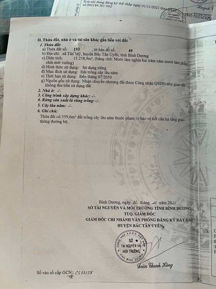 Đất SKC Tân Mỹ - Tân Uyên 13.000m² giá chỉ 43 tỷ - Xây dựng ngay!