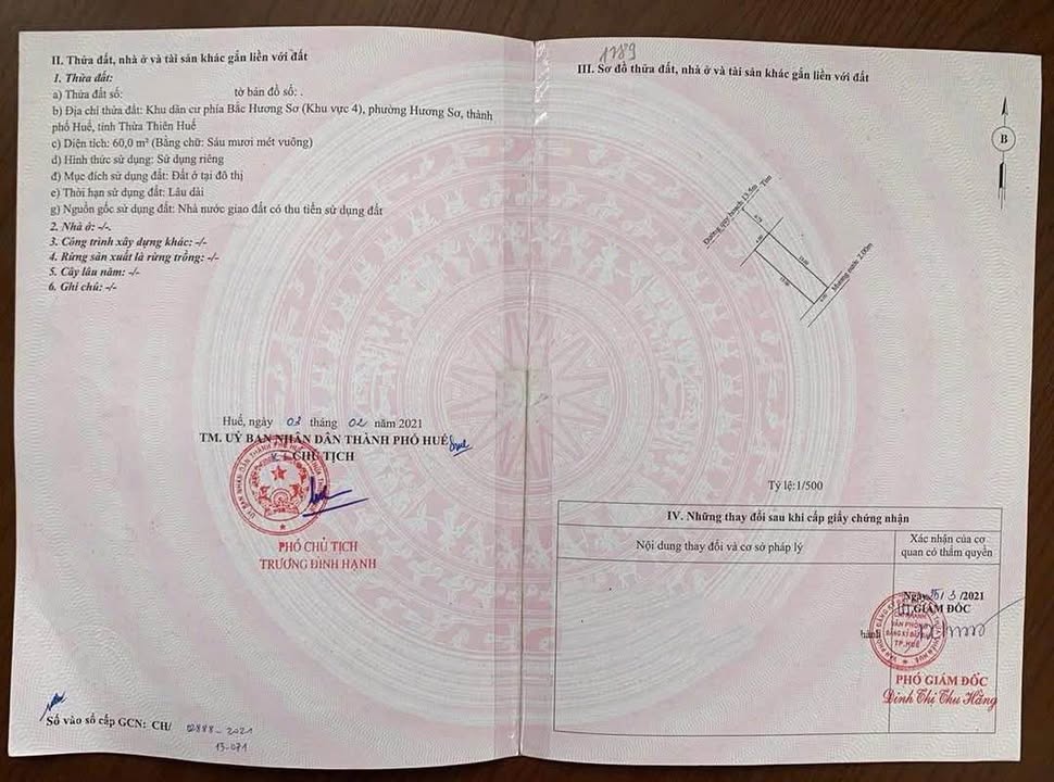 Đất nền Hương Sơ, 60m² giá chỉ 1.22 tỷ - Sổ hồng chính chủ!