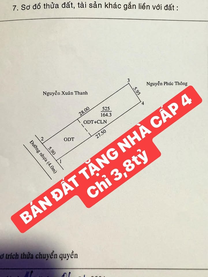 Đất thổ cư Phú Lợi 165m² giá 3.8 tỷ - Tiện ích đầy đủ, sẵn sàng xây dựng!