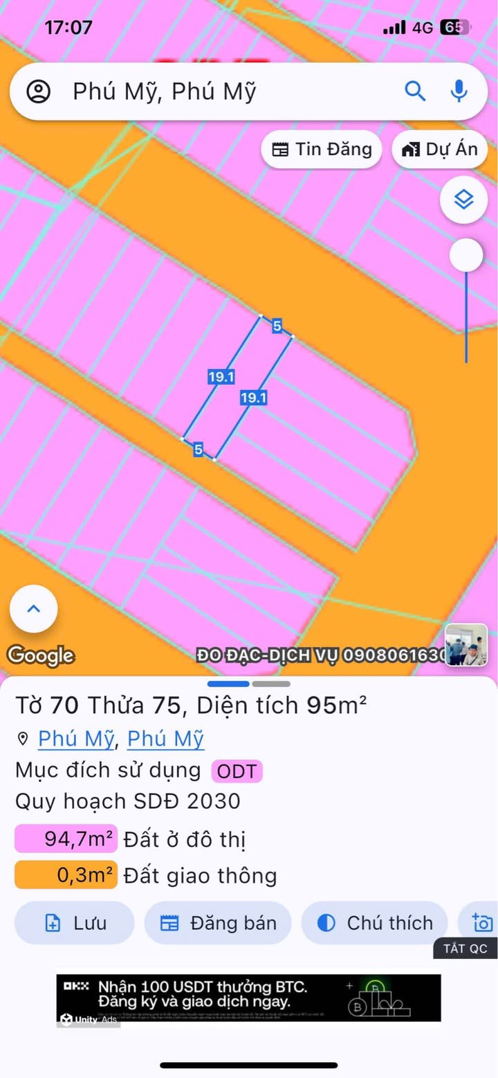 Đất nền Phú Mỹ 95m² giá 1.8 tỷ - Đầu tư sinh lời ngay!