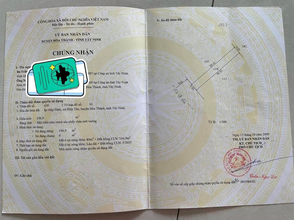 Đất thổ cư Lạc Long Quân, Huyện Hòa Thành, 195m² giá 24.57 tỷ - Cơ hội đầu tư tuyệt vời!