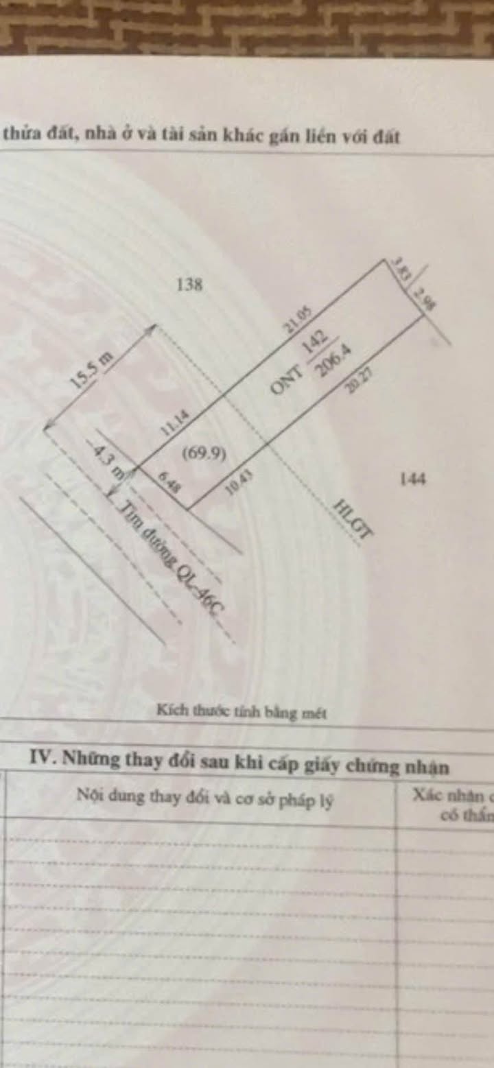 Đất mặt tiền Quốc lộ 46C, Kim Bảng, Thanh Chương 200m² giá 2.1 tỷ - Đầu tư sinh lời ngay!