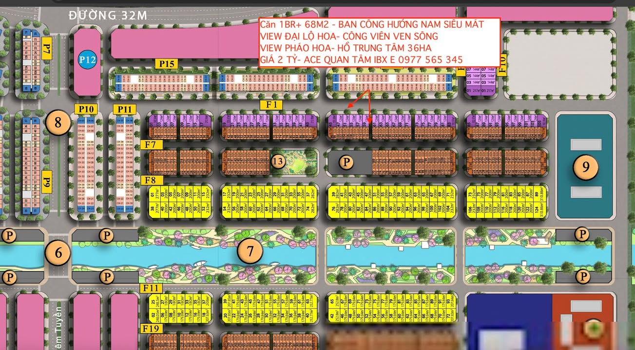 Căn hộ 1PN Hoa Hậu Sun Urban City 68m² giá 2 tỷ - Ban công hướng Nam thoáng mát!