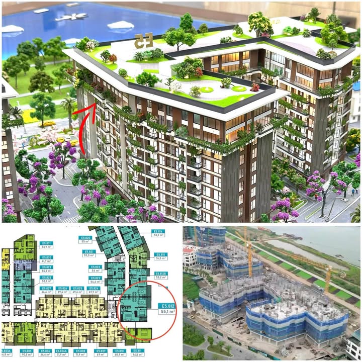 Căn hộ Eco Riverside E5.812 Hải Dương 55m² giá 2.7 tỷ - Đẳng cấp sống hiện đại!