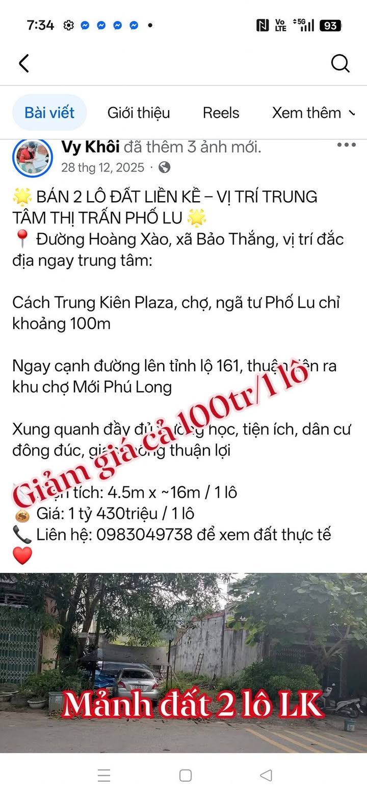 Đất nền liền kề Thị trấn Phố Lu 72m² giá chỉ 1.35 tỷ - Đầu tư sinh lời ngay!