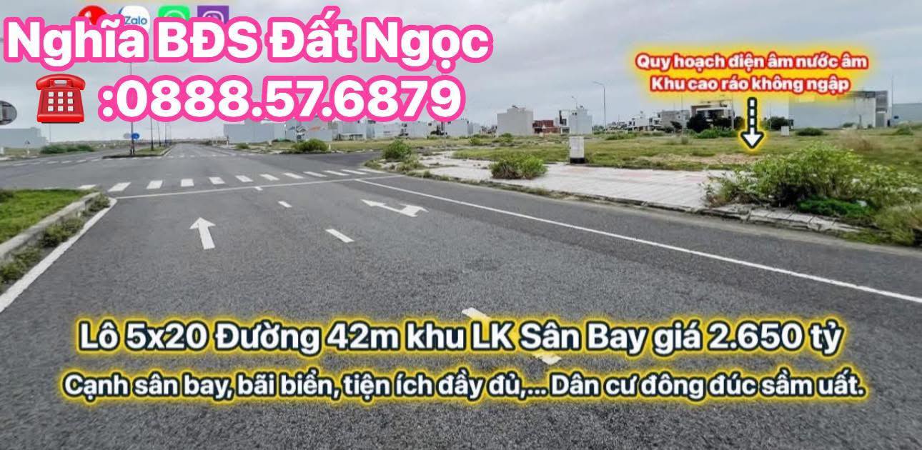Đất nền 100m² tại khu đấu giá LK SÂN BAY, Phú Yên - Giá chỉ 2.65 tỷ!