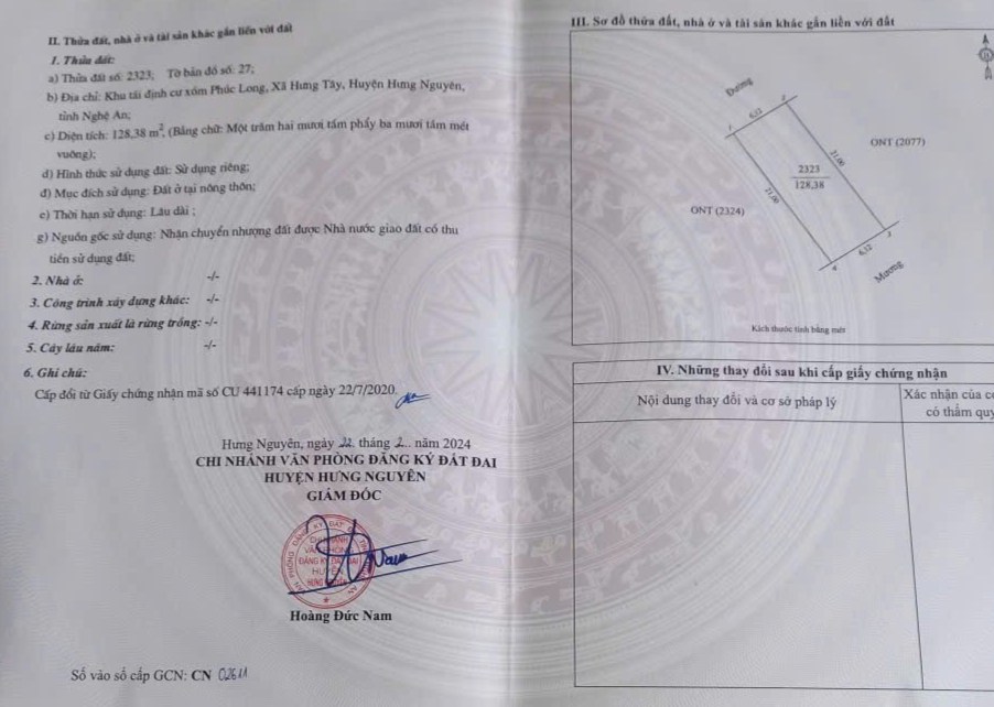 Đất ở Hưng Tây, Hưng Nguyên 128,38m² giá 4xx tỷ - Sổ đỏ chính chủ, đầu tư sinh lời!