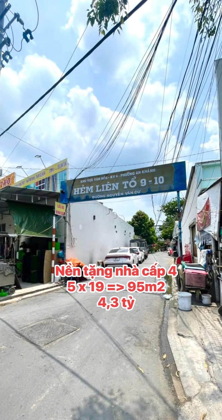 Đất nền Quận Ninh Kiều 95m² giá 4.3 tỷ - Tặng nhà cấp 4 chính chủ!