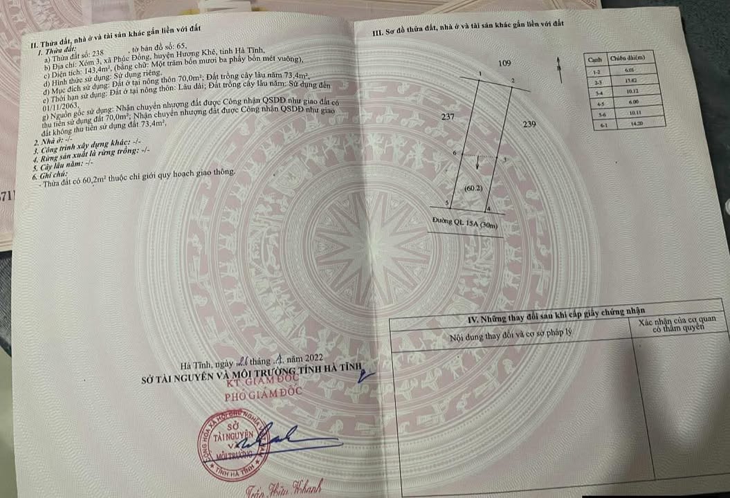 FrontHouse mặt tiền Quốc lộ 15A, Xã Phúc Đồng, 144m² - Giá đầu tư chỉ 1 tỷ!