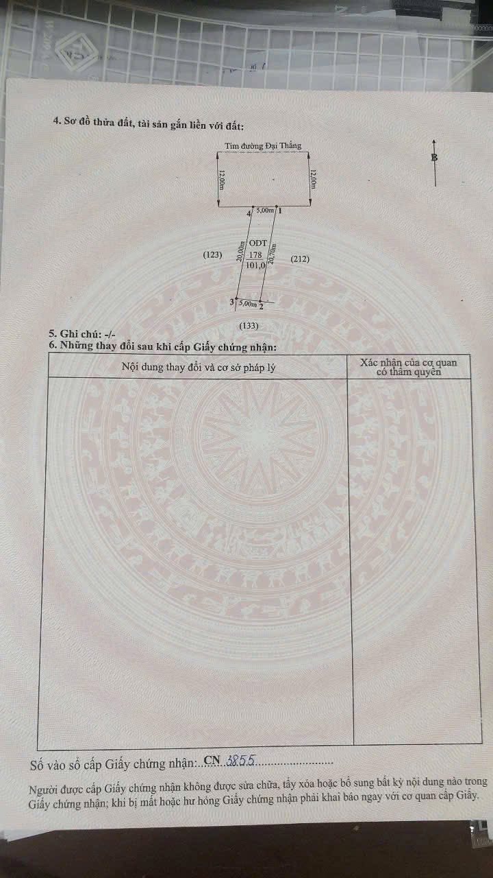Nhà cấp 4 mặt đường Đại Thắng, Hải Phòng 101m² giá 4 tỷ - Cơ hội đầu tư sinh lời!