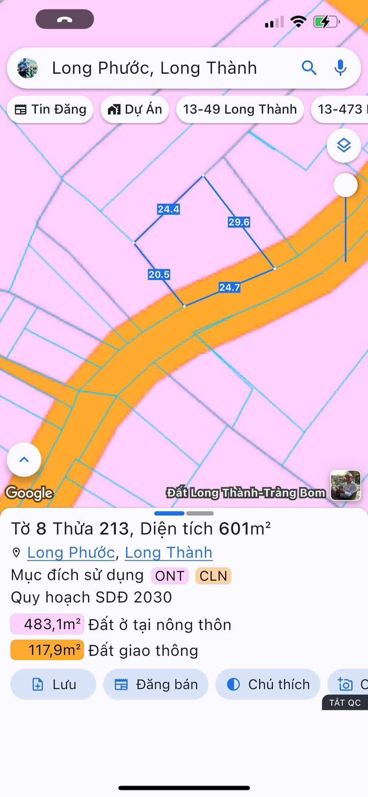 Đất nền mặt tiền Quốc lộ 51, Long Phước, 600m² giá 14 tỷ - Tiềm năng đầu tư lớn!