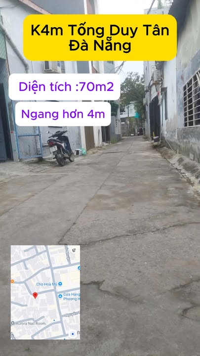 Đất đẹp kiệt ô tô Tống Duy Tân Đà Nẵng 70m² - Xây nhà ở ngay!