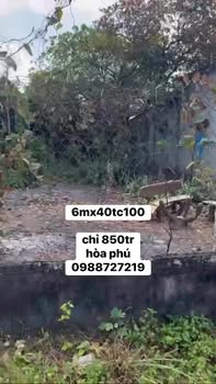 Đất thổ cư mặt tiền nhựa Thôn 9 Hòa Phú 240m² giá 850 triệu - Đầu tư sinh lời hấp dẫn!