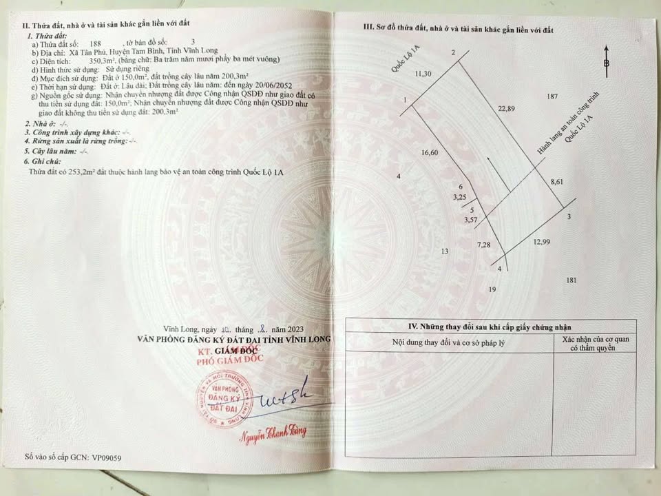 Đất nền 175m² tại xã Tân Phú, huyện Tam Bình - Cơ hội đầu tư giá tốt chỉ 690 triệu!