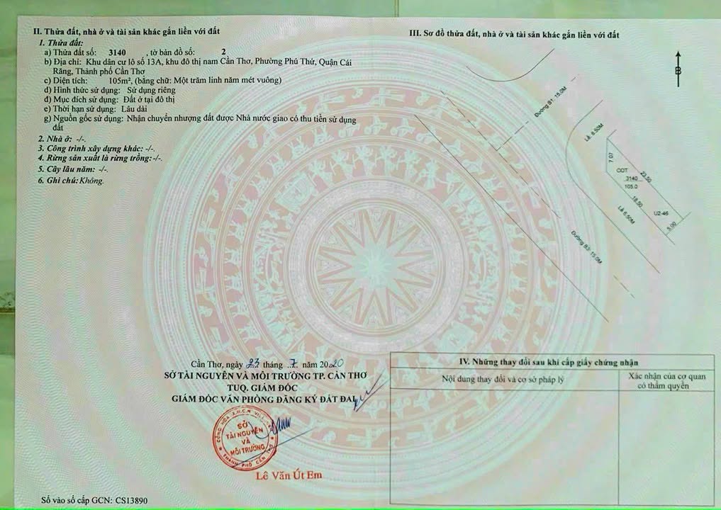 Đất nền góc 2 mặt tiền KDC Thiên Lộc, 105m² giá 3.5 tỷ - Đầu tư sinh lời ngay!