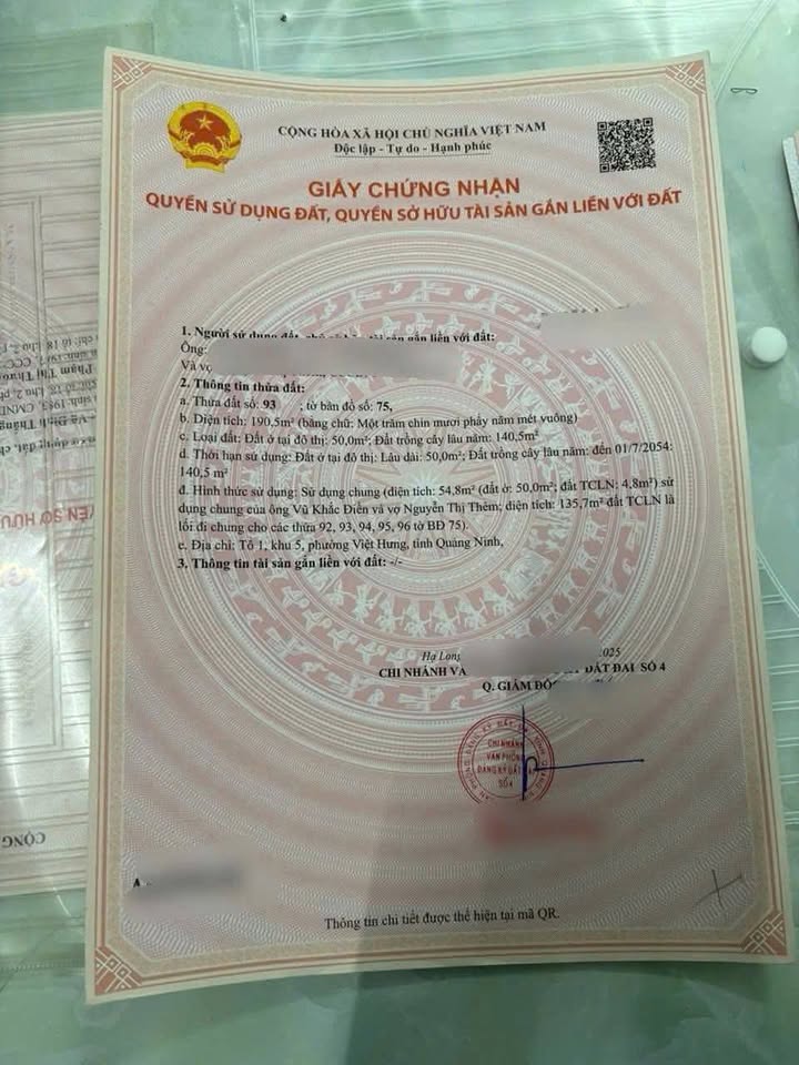 Đất nền khu 5 phường Việt Hưng 190.5m² giá 850 triệu - Ô tô vào tận đất!