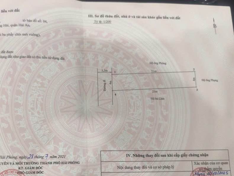 Đất mặt ngõ 455 Đằng Hải 84m² giá 3.44 tỷ - Ô tô vào tận nơi!