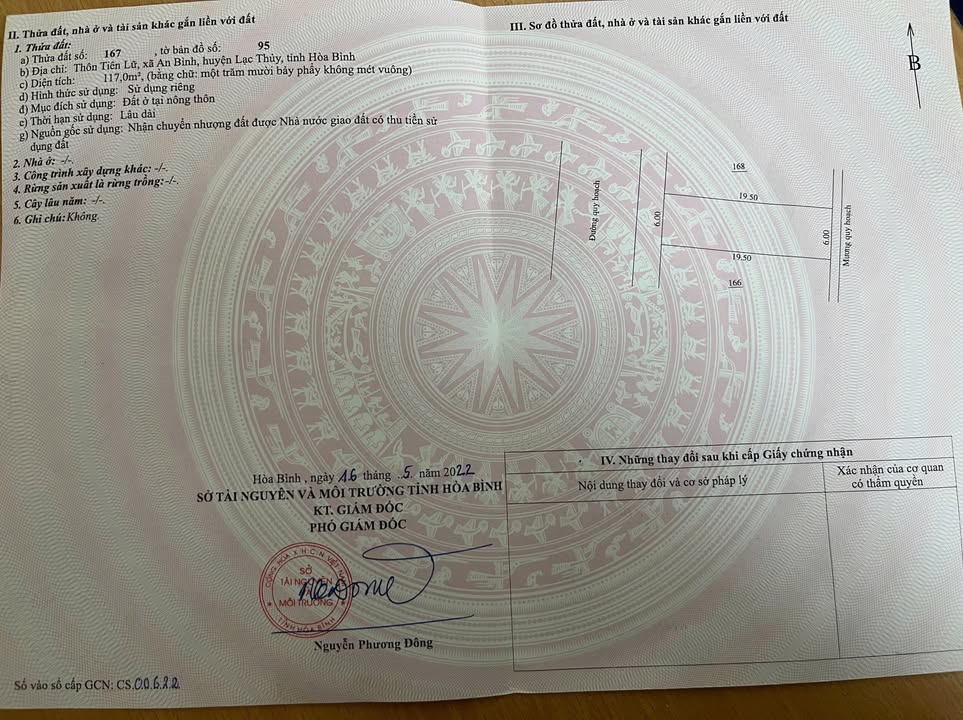 Đất nền Tiên Lữ, Lạc Thủy 117m² giá 702 triệu - Sổ đỏ chính chủ!