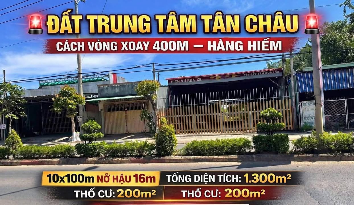 Đất Khu Phố 2, Thị Trấn Tân Châu, 1300m² giá 7.2 tỷ - Vị trí đắc địa, tiềm năng phát triển