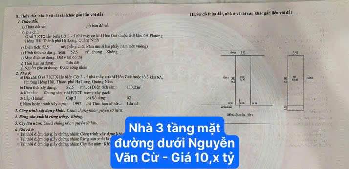 Bán nhà FrontHouse 52,5m² đường Nguyễn Văn Cừ giá 10 tỷ - Đầu tư sinh lời ngay!