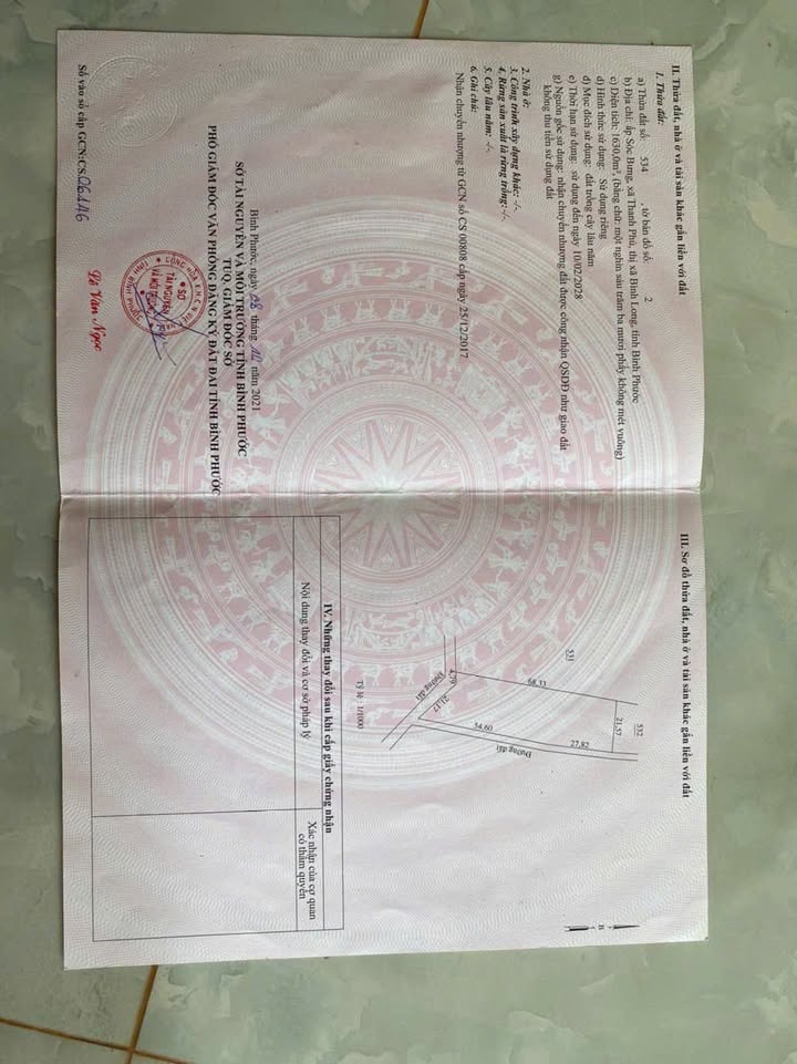 Đất thổ cư Phường An Lộc, Thị xã Bình Long, 1540m² giá 640 triệu - Cơ hội đầu tư hấp dẫn!